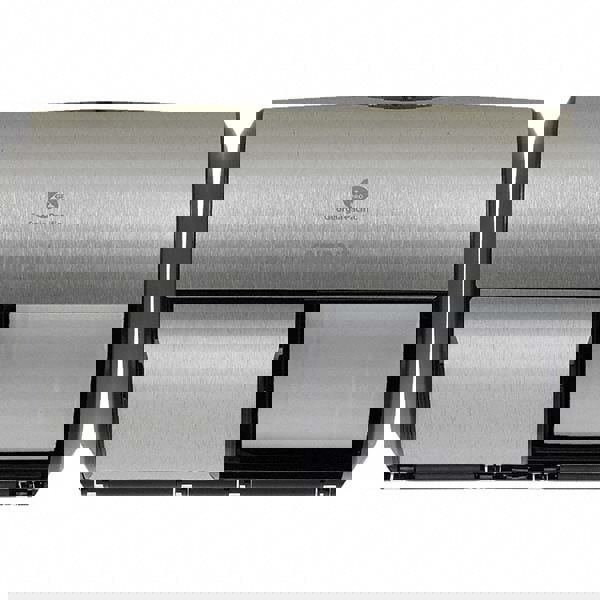 Compact Coreless Side-by-Side 2-Roll Dispenser, 11 x 7.38 x 7.38, Stainless Steel